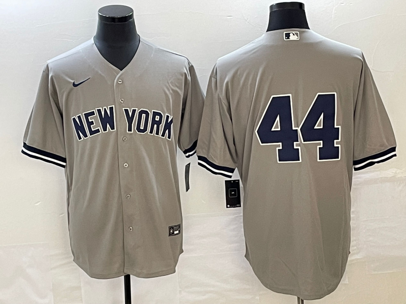 Men's New York Yankees Reggie Jackson #44 Gray Name Jersey